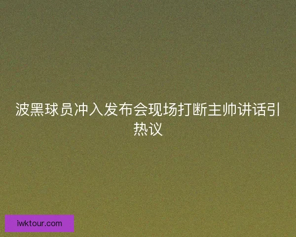 波黑球员冲入发布会现场打断主帅讲话引热议 波黑球员冲入发布会现场打断主帅讲话引热议