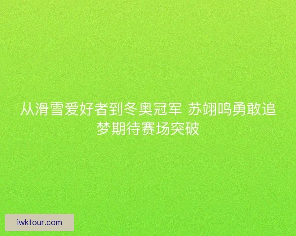 从滑雪爱好者到冬奥冠军 苏翊鸣勇敢追梦期待赛场突破 从滑雪爱好者到冬奥冠军 苏翊鸣勇敢追梦期待赛场突破