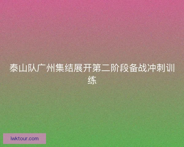泰山队广州集结展开第二阶段备战冲刺训练 泰山队广州集结展开第二阶段备战冲刺训练